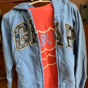 Boys size 4 gap sweatshirt & t-shirt